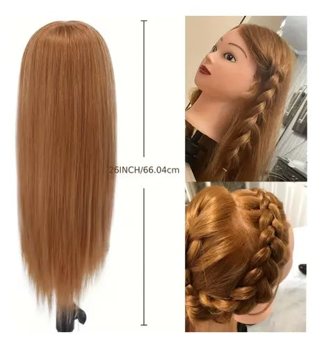 Cabeza de Maniquí para Práctica de Peluquería y Estilismo