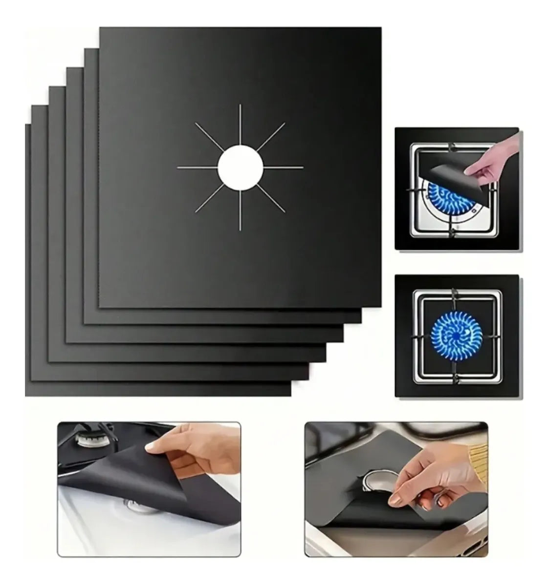 Juego de 4 Protectores para Estufa de Gas