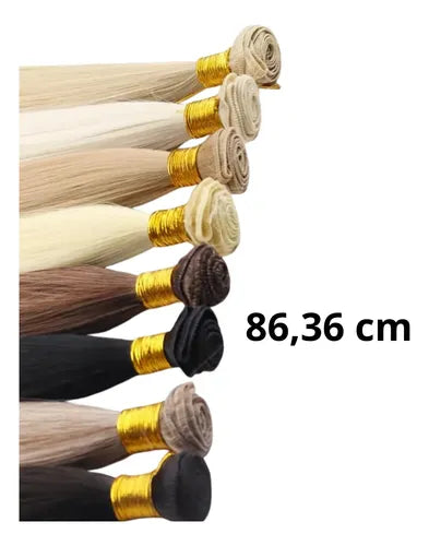 Extensiones Cortina de Cabello Liso Sintético 86 cm Alta Temperatura