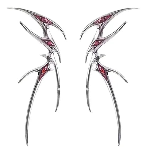 Par de Ear Cuffs Orejas de Elfo Mariposa Metálica