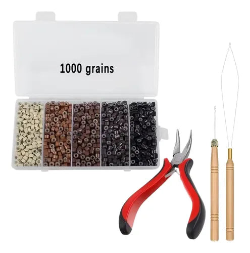 Set De Instalación Extensiones Cabello Con Caja Micro Ring