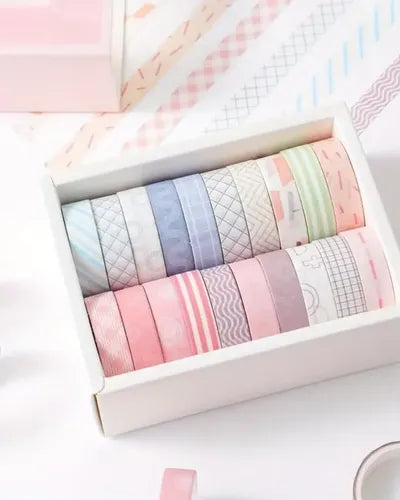 Kit de Cintas Adhesivas Decorativas Papelería y Journal