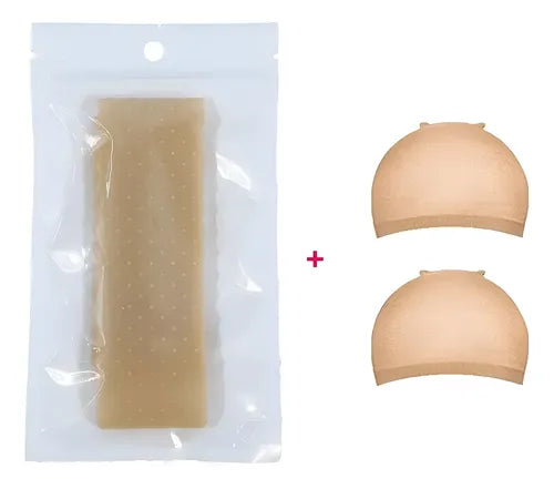 Kit de Banda de Silicona Antideslizante y Gorro para Peluca