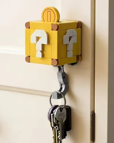 Portallaves de Pared Caja Estilo Pixel con Signo de Interrogación – Diseño Gamer