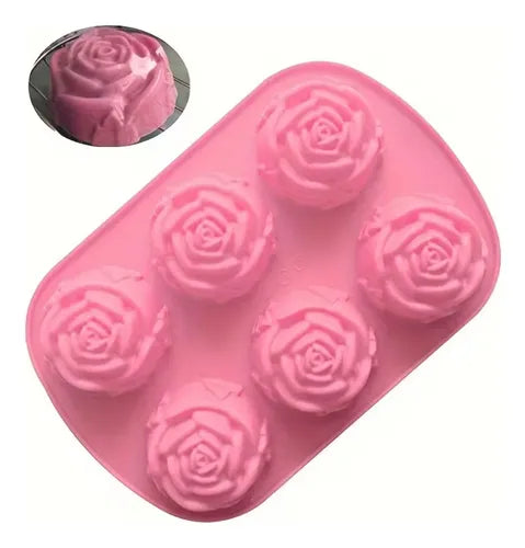 Molde de Silicona de Rosa para Resina, Velas, Repostería y Jabones