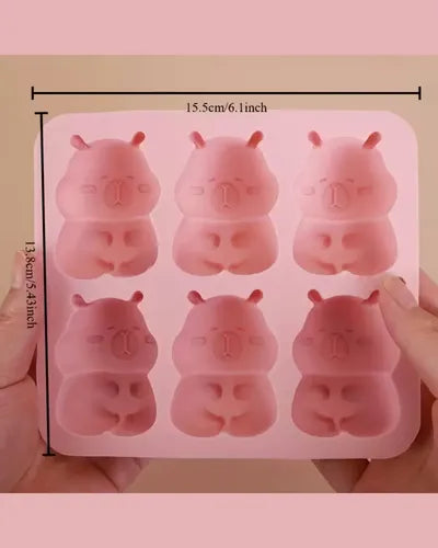 Molde de Silicona de Chiguire para Velas, Repostería y Jabones