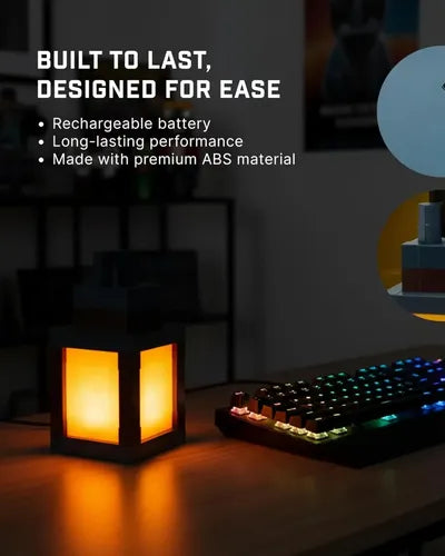 Lámpara Antorcha LED Minecraft RGB Recargable con Control Remoto