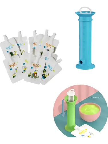 Dosificador Manual con 10 Bolsas para Puré Infantil