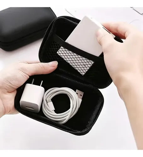 Estuche Mini Organizador Multiusos para Cables, Cargador y Audífonos