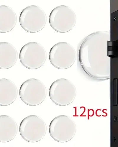 Set de 12 Topes Protectores de Puerta de Silicona Adhesivos