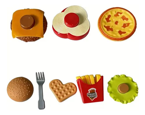 Juguete Piezas de Hamburguesa y Comida Rápida