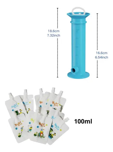 Dosificador Manual con 10 Bolsas para Puré Infantil