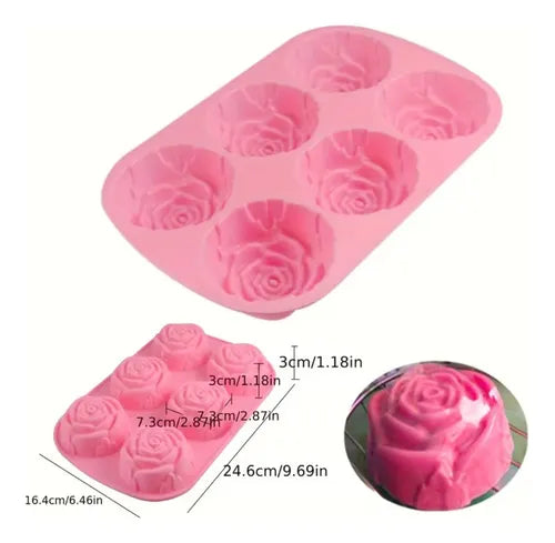 Molde de Silicona de Rosa para Resina, Velas, Repostería y Jabones