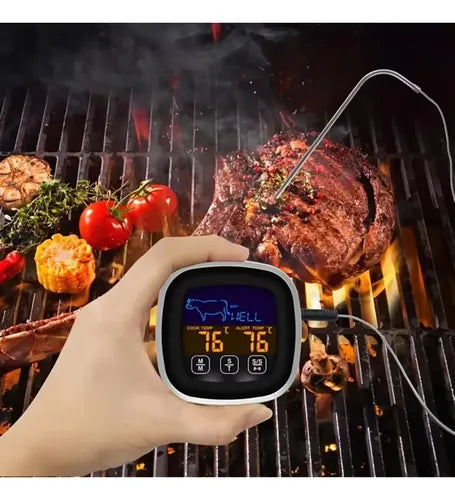 Termómetro Digital para Carne con Pantalla Táctil y Sonda