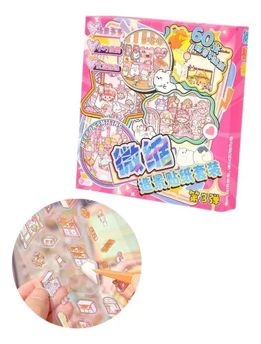 Libro De Pegatinas 3d Y Stickers Kawaii Para Colección