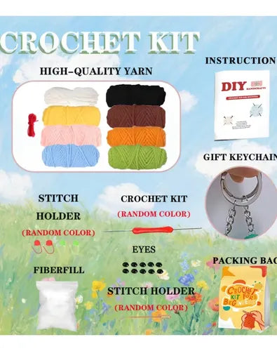 Kit de Crochet para Tejer 8 Animales Amigurumi Principiante