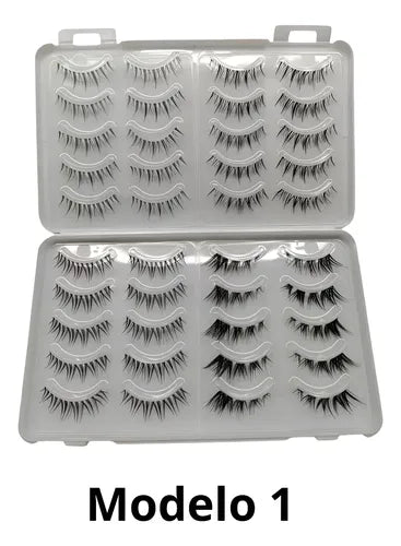 Set de Pestañas Estilo Anime para Cosplay y Maquillaje