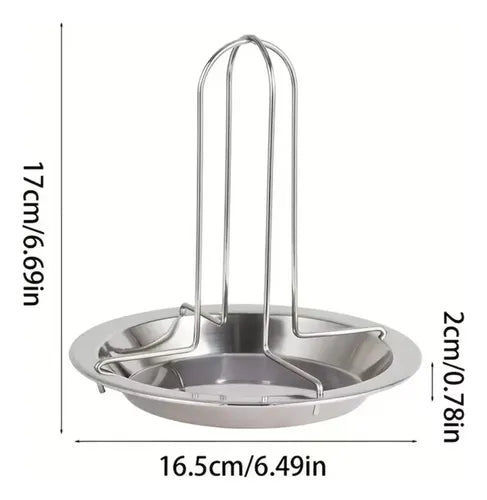 Soporte Vertical de Acero Inoxidable para Asar Pollo