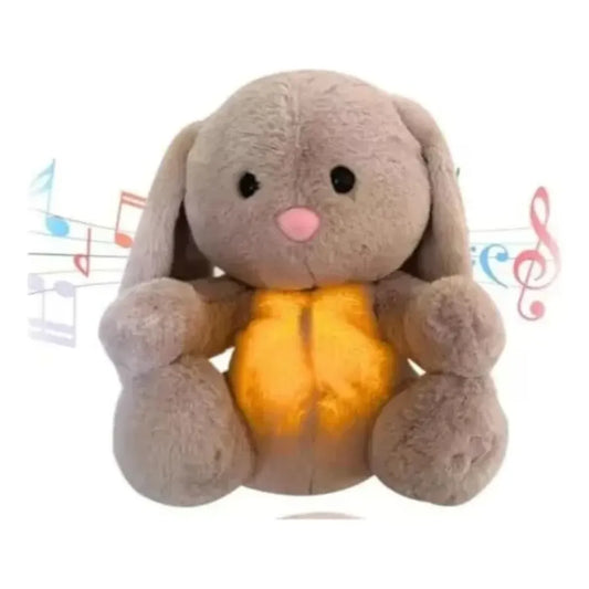 Conejo de Peluche Antiansiedad con Respiración y Luces