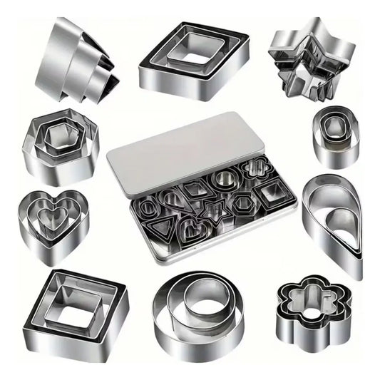 Kit de 30 Mini Cortadores Moldes para Galletas en Acero – Repostería