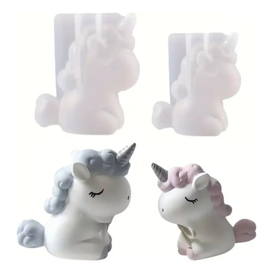 Molde de Silicona Unicornio para Velas, Jabón y Repostería