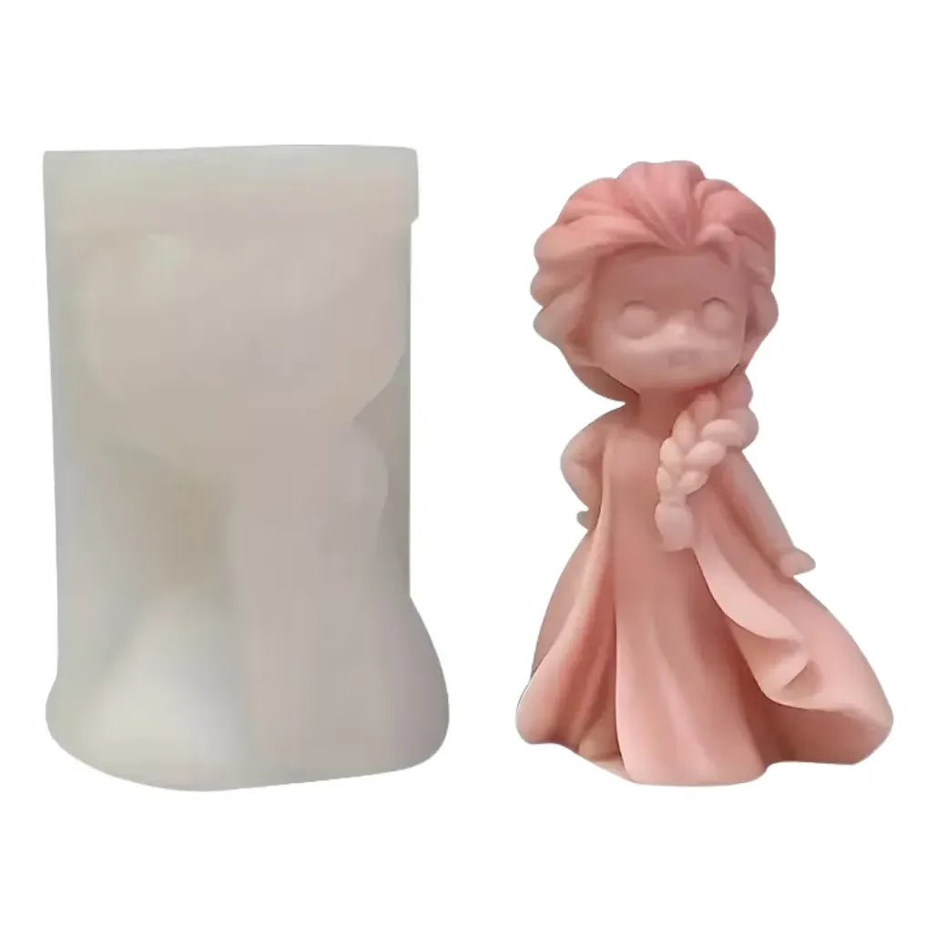 Molde 3D de Princesa para Jabones, Resina, Velas y Repostería