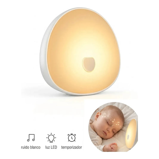 Luz Nocturna LED con Ruido Blanco y Sonidos Naturales