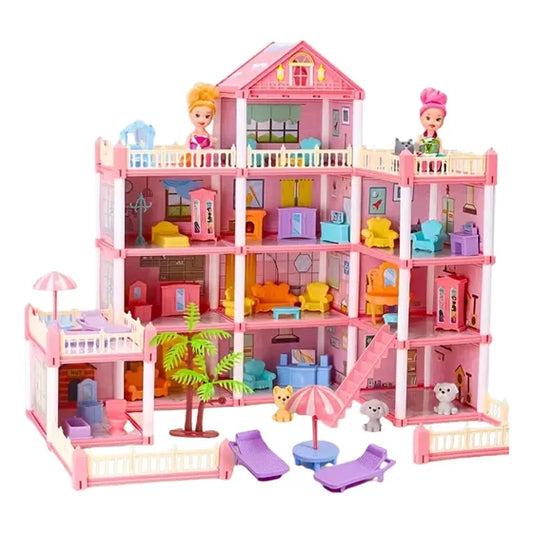 Casa de muñecas Villa Castillo con muebles y accesorios para niños