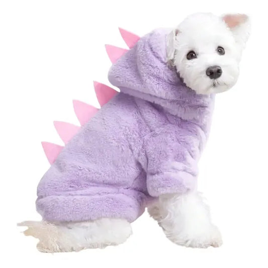 Disfraz de dinosaurio de felpa para mascotas talla XL