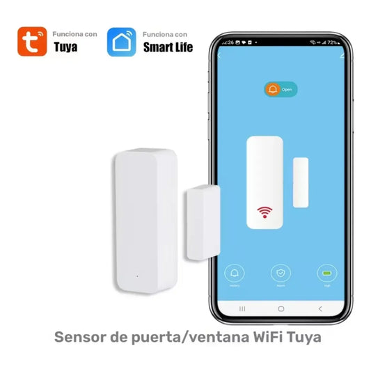 Sensor de Puerta y Ventana WiFi Tuya Smart Life – Alarma