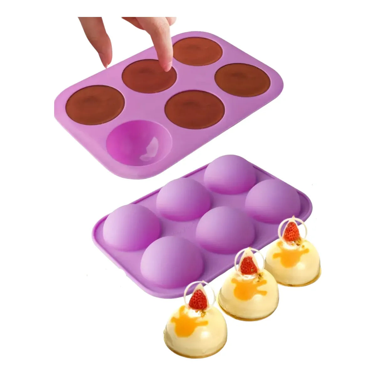 Molde de Silicona Semiesfera para Velas, Repostería y Jabones