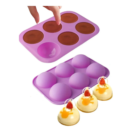 Molde de Silicona Semiesfera para Velas, Repostería y Jabones