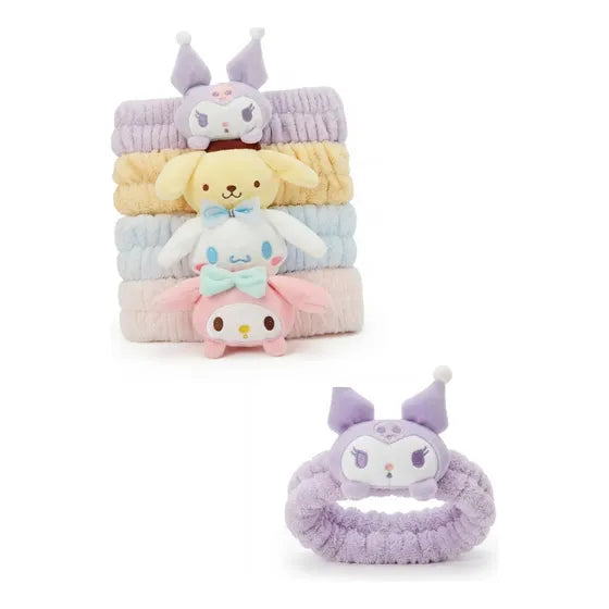 Set de cuatro diademas Sanrio de poliéster para maquillaje y skincare