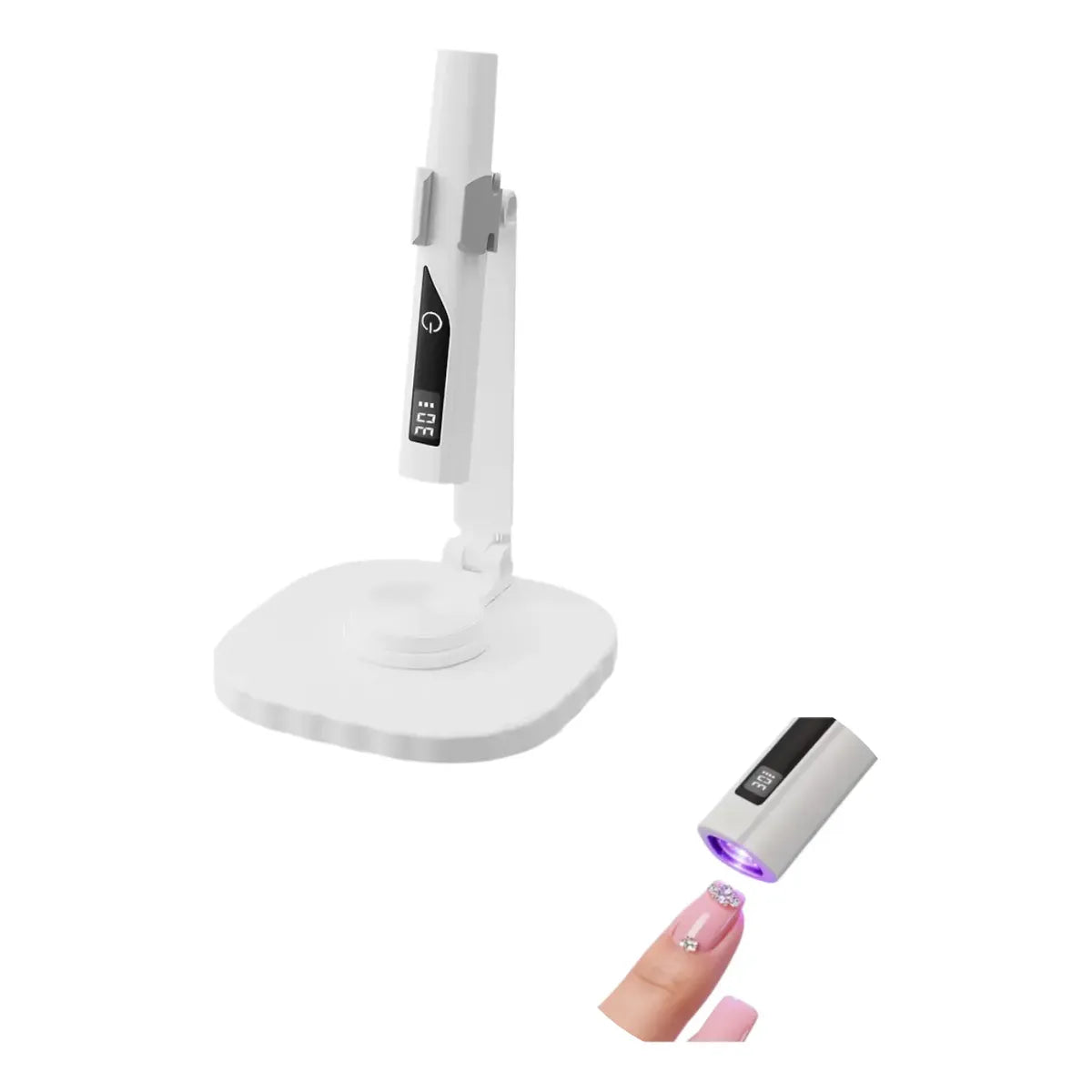 Lámpara UV LED Secadora de Uñas con Pantalla Digital – Blanco