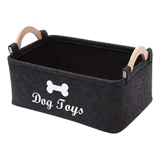 Cesta Organizadora de Fieltro para Juguetes de Mascotas