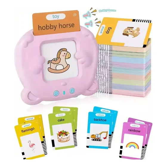 Lector de tarjetas didáctico de inglés para niños con 224 cartas