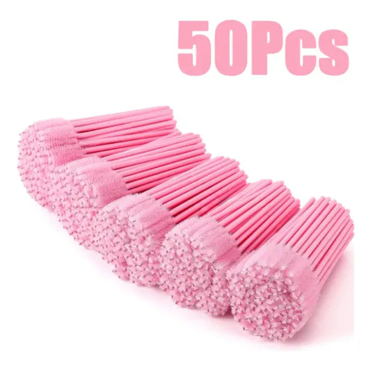 Set de 50 cepillos desechables para pestañas y cejas.