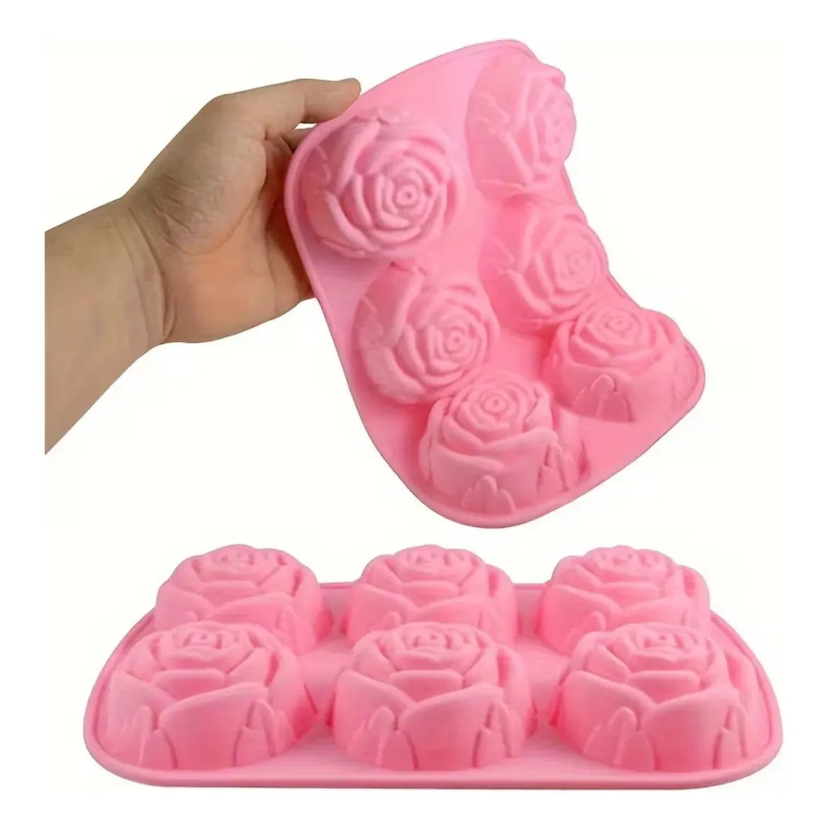 Molde de Silicona de Rosa para Resina, Velas, Repostería y Jabones