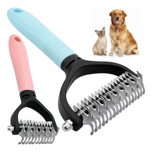Cepillo Desenredante de Acero Inoxidable para Mascotas – Marca MintPet
