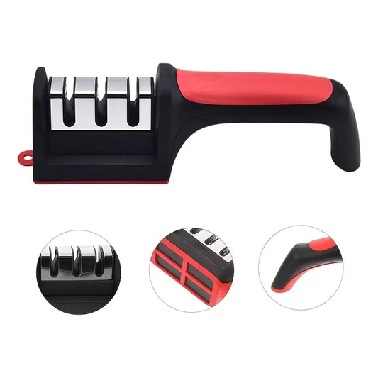 Afilador de Cuchillos Manual Profesional de 3 Pasos