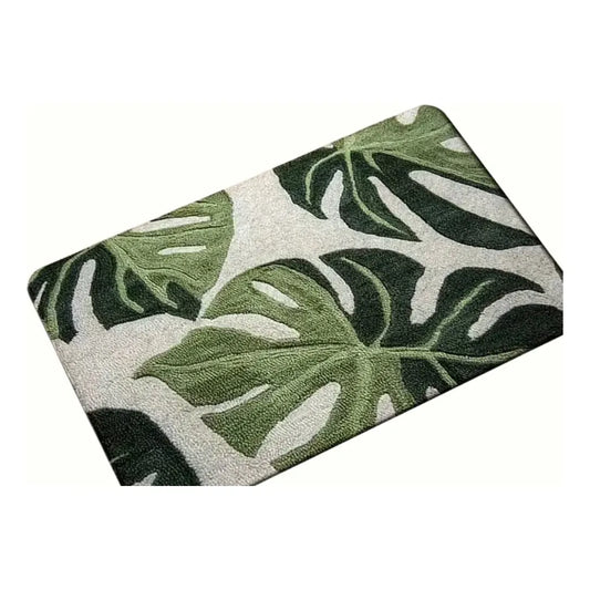 Tapete Felpudo para Puerta de Entrada – Diseño de Hojas 40x60cm