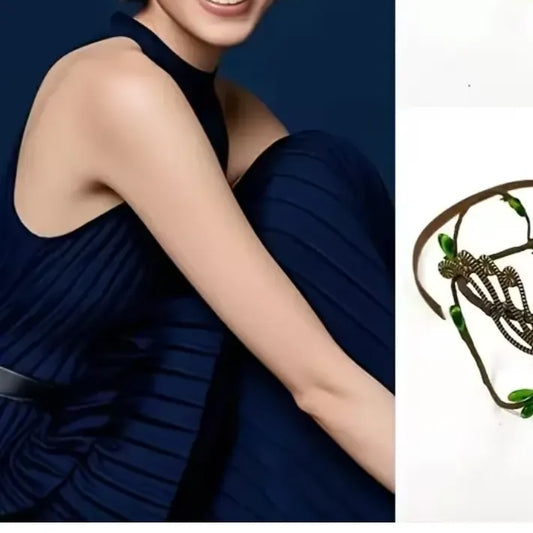 Corona de Hada Gótica Verde para Disfraz y Cosplay