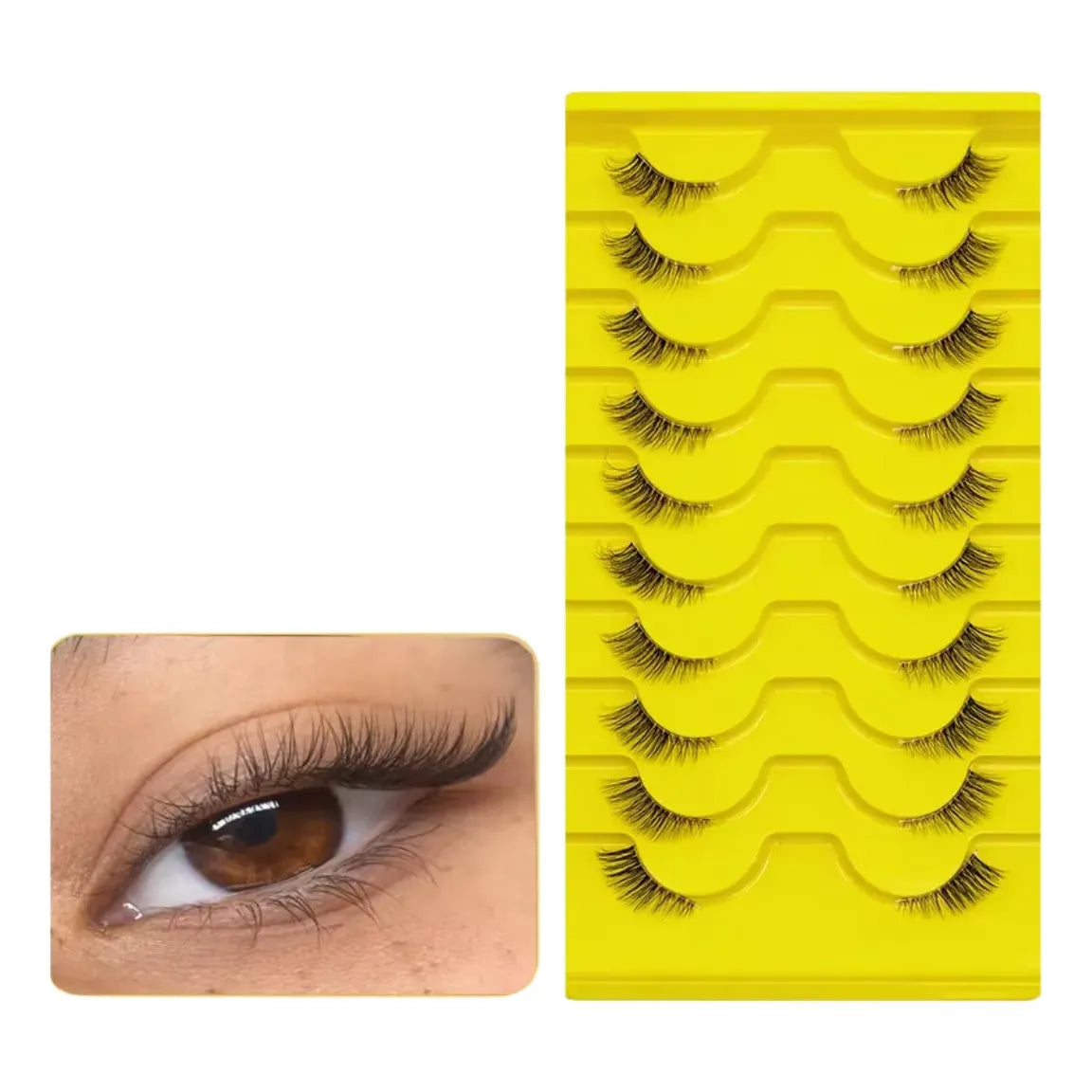 Set de Pestañas Postizas Naturales de Volumen