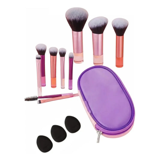 Set de 13 Mini Brochas de Maquillaje con Estuche