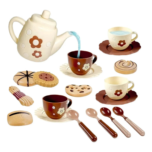 Juego de Té Infantil de 19 Piezas con Postres de Juguete