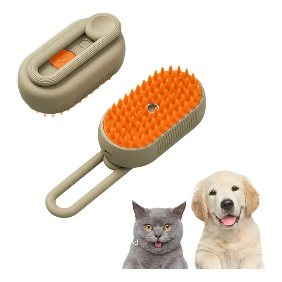 Cepillo de Vapor Recargable 3 en 1 para Perros y Gatos