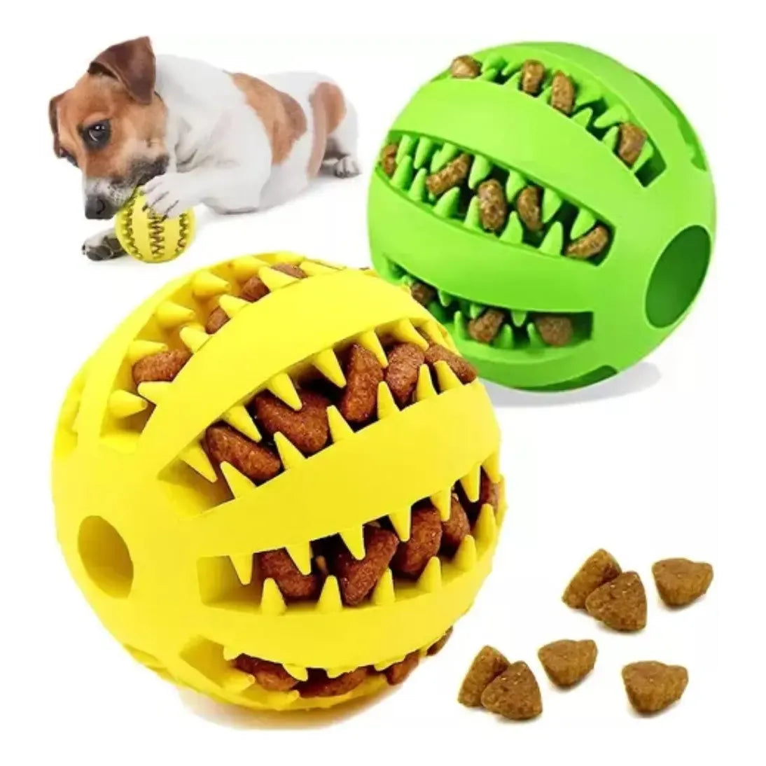 Pelota Mordedora Dental para Perros x2 – Turquesa