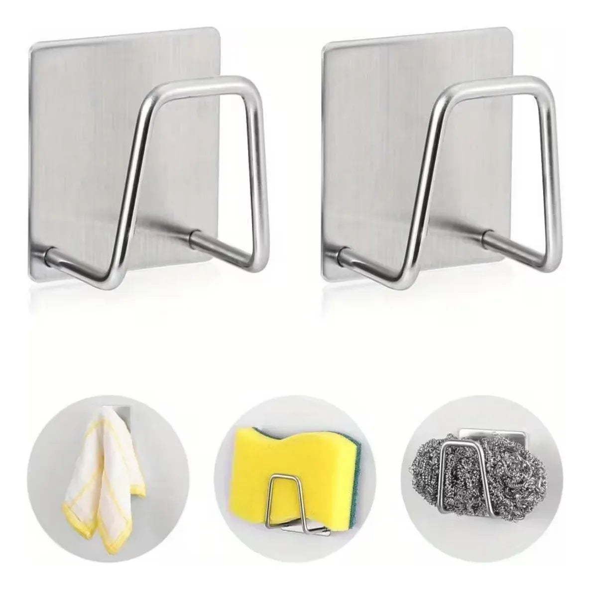Soporte de Esponja de Acero Inoxidable para Fregadero – Organizador de Cocina