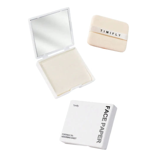 Set Facial Antigrasa de 100 Hojas con Espejo Incorporado