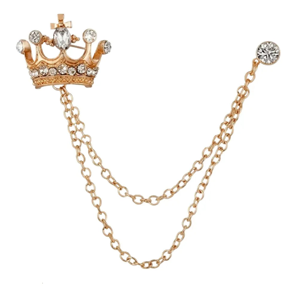 Broche de Solapa con Cadena Estilo Elegante para Hombre